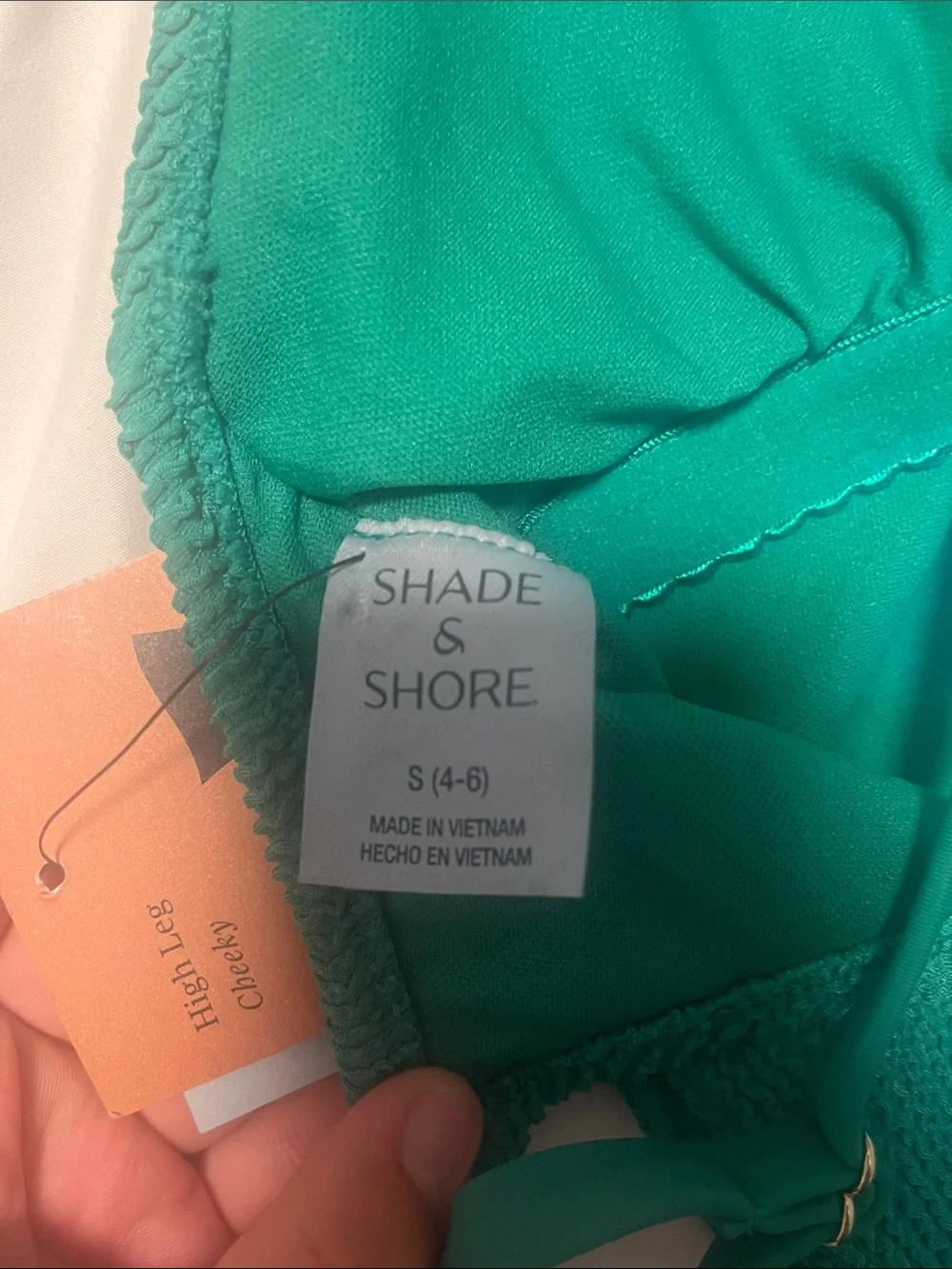 Shade & Shore Emerald Green High-Leg One-Piece